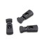 12 Pieces B-Black Drawstring Cord Stopper Spring Toggle Plastic Cord Lock Clip